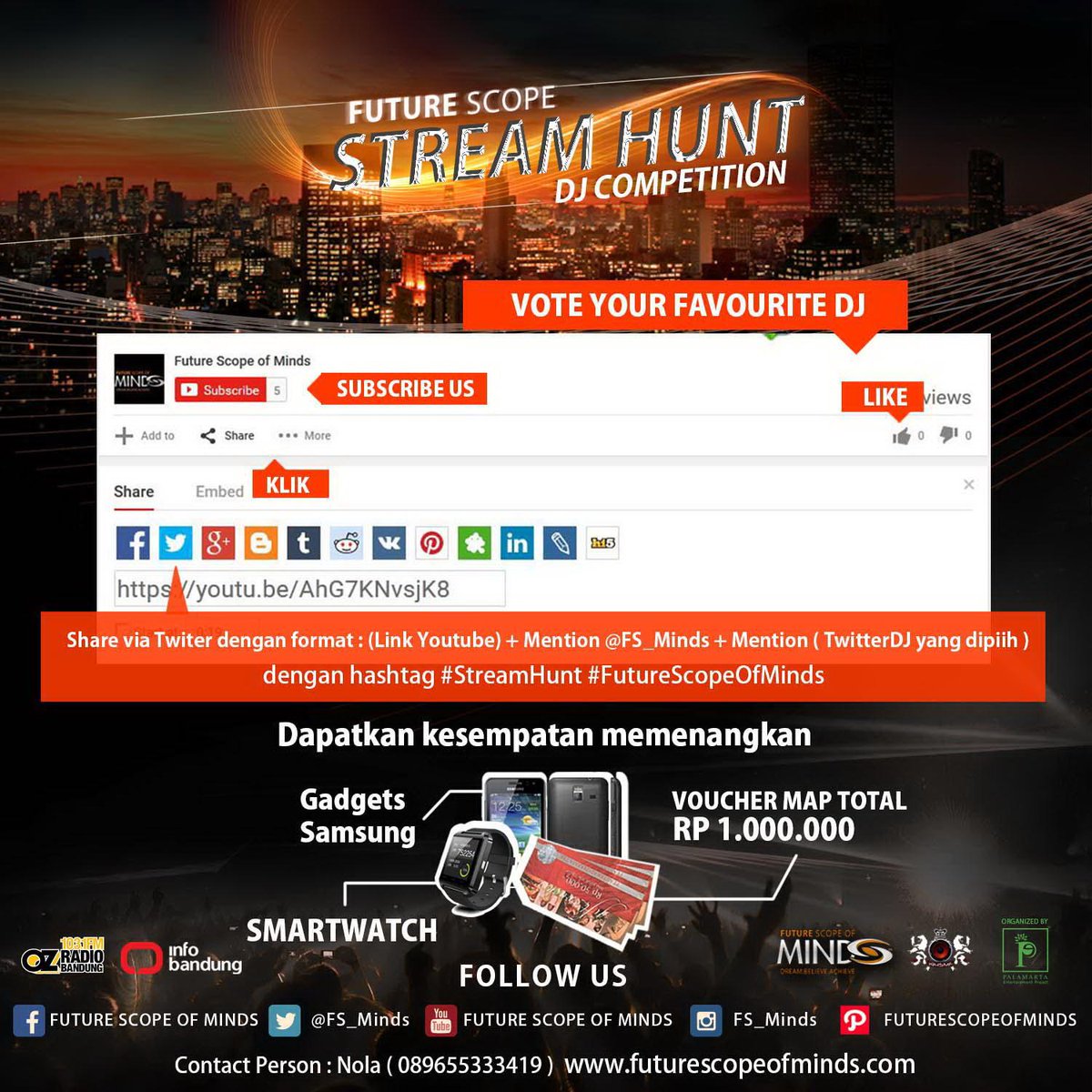 infobandung's tweet photo. Kamu masih bisa vote DJ #StreamHunt favoritmu di http://t.co/qlUkdJtIGW! Follow @fs_minds & menangkan hadiahnya! http://t.co/pUVUwoN2IO