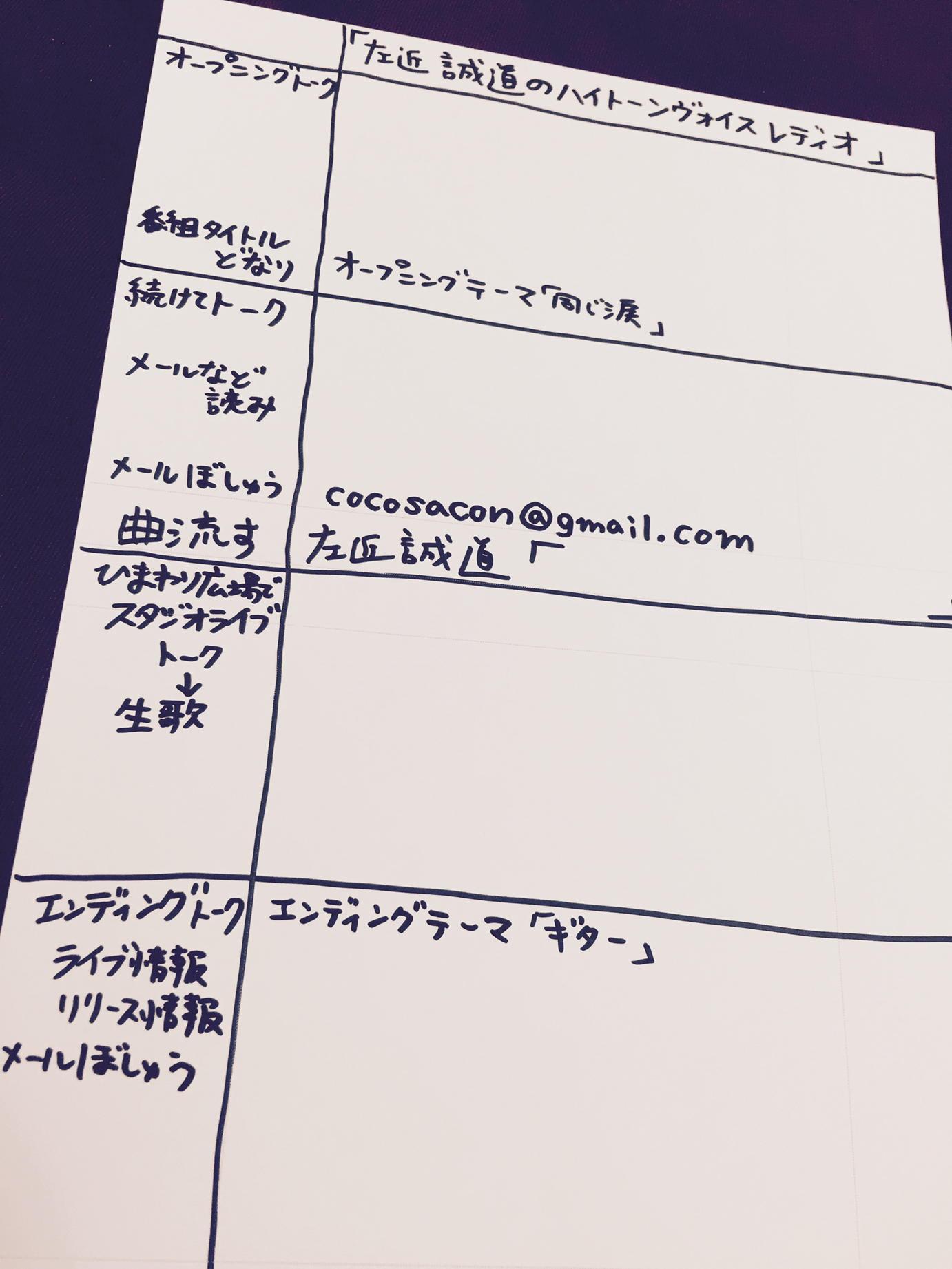 左近誠道 ボーカル講師tiktoker A Twitter ラジオ番組進行表作り 別名 キューシート と呼ぶ 気軽な気持ちで喋る方しかやってなかったからわかんなかったけど ラジオディレクターって大変だね O Http T Co Ioxmcptnwm 左近誠道 ボーカル講師tiktoker A Twitter ラジオ番組進行表作り 別名 キューシート と呼ぶ 気軽な気持ちで喋る方しかやってなかったからわかんなかったけど ラジオディレクターって大変だね O Http T Co Ioxmcptnwm