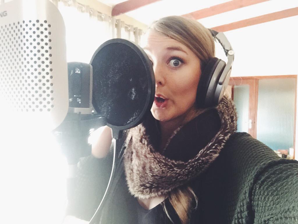 Recording this morning! This is actually my happy face.Can't wait to share the song with you guys! #PraiseYou