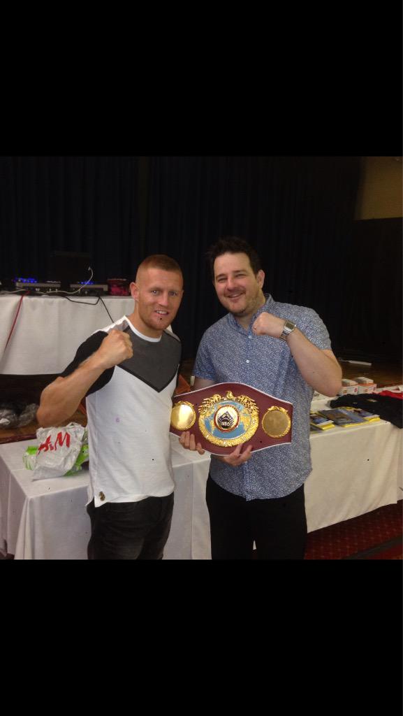 Great 2 meet <a href="/terryflanagan5/">Terry Flanagan</a> @ a football fund raiser he brought his belt to the gig I brought some jokes #boxing