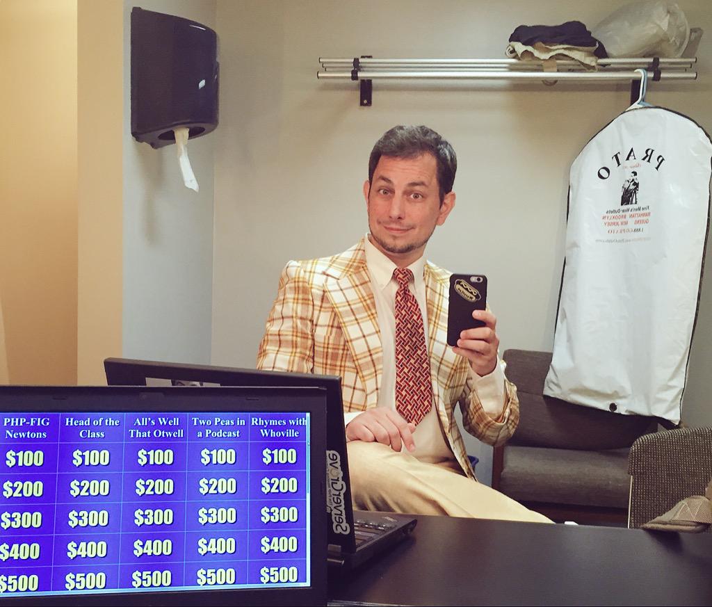 jmikola's tweet image. Get ready for #PHPJeopardy. Coming up in just a few minutes at #Laracon.