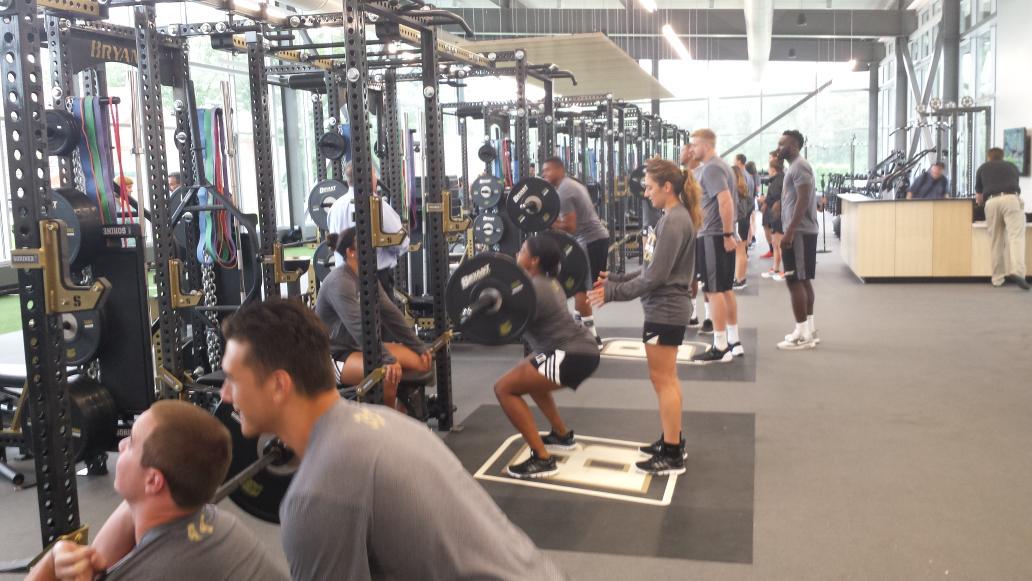 Let the new Bulldog Strength &amp; Conditioning Center begin.  Bulldogs stronger, safer, better! Big dawg too!🐶