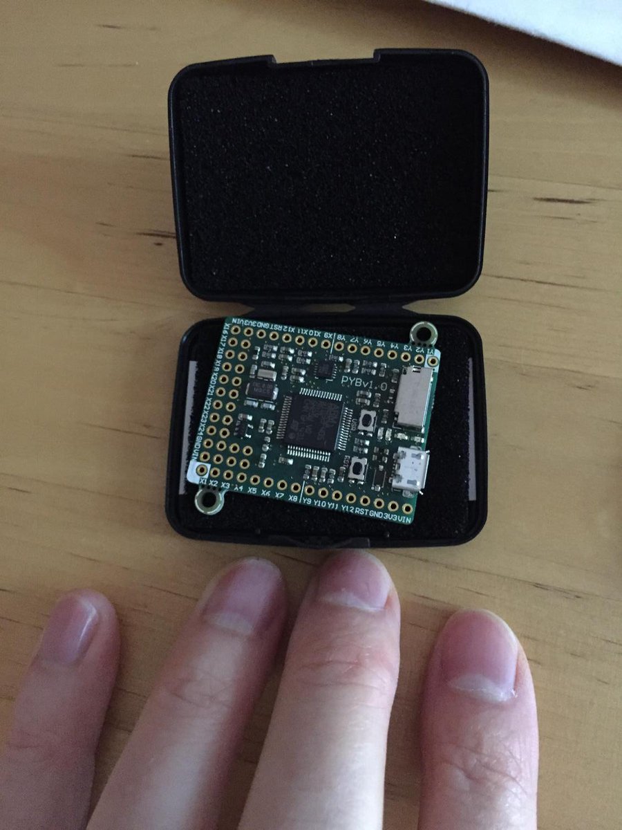 michaelaye's tweet image. They took the word micro-controller board and really meant it! :) #pyboard