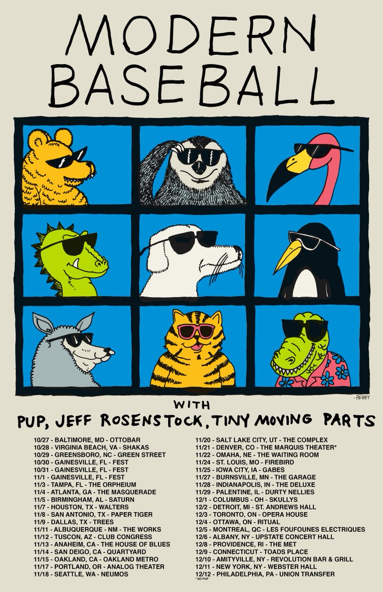 WINTER TOUR! <a href="/puptheband/">PUP</a> <a href="/jeffrosenstock/">Jeff Rosenstock</a> <a href="/TinyMovingParts/">Tiny Moving Parts</a>! NEW MOBO SONG w/ PRE-SALE TICKET! modernbaseball.ducatking.com