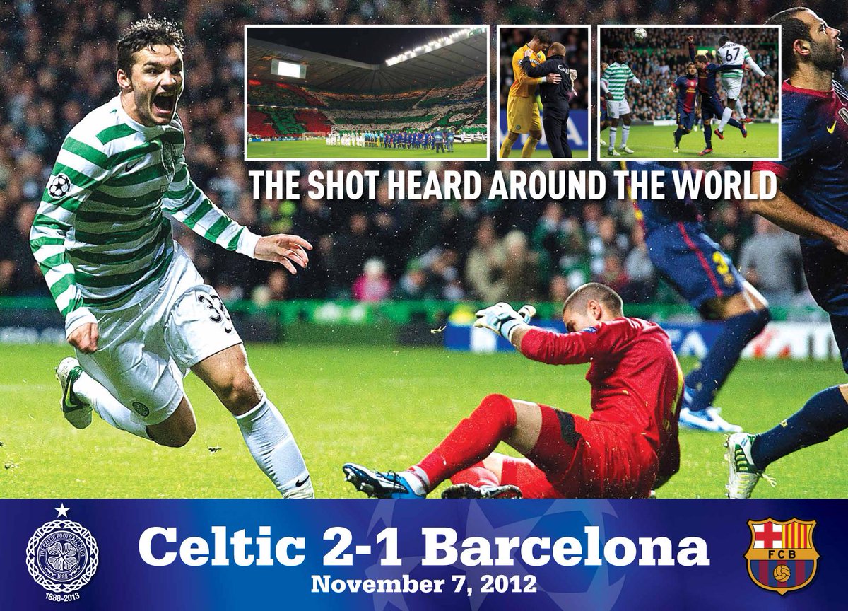 A day after our 125th Birthday, Celtic defeated Barcelona 2-1. This was the poster in the following week's View (NM)