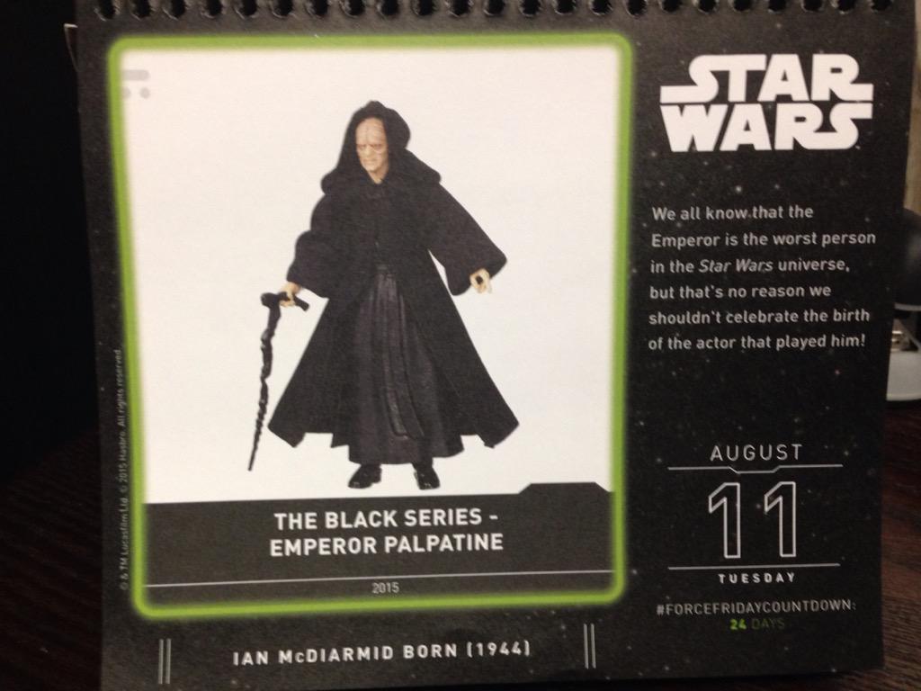 Happy birthday to Ian McDiarmid. He made the Emperor one of the best in characters 