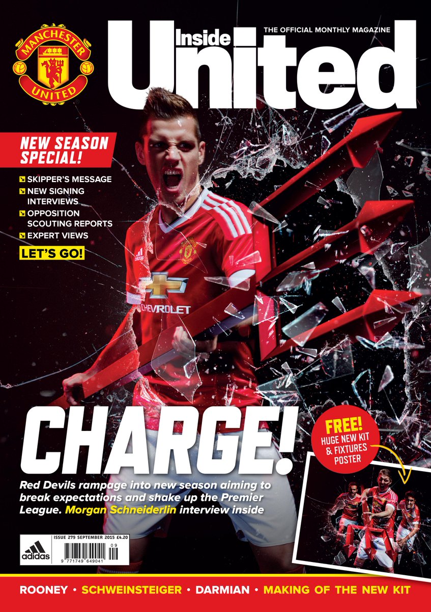 ManUtd's tweet photo. Got your copy of the latest Inside United yet? There's a new look for 2015/16: http://t.co/t2tqg1rjJS http://t.co/q8Fej6hDrL