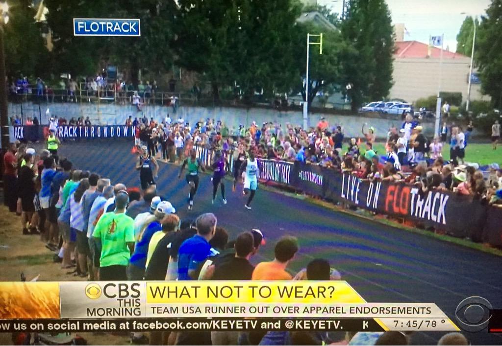 FloTrack's tweet photo. #FloThrowdown footage featured on @CBSThisMorning today during @benstracy interview w/ @NickSymmonds. http://t.co/57CaSO2eDu