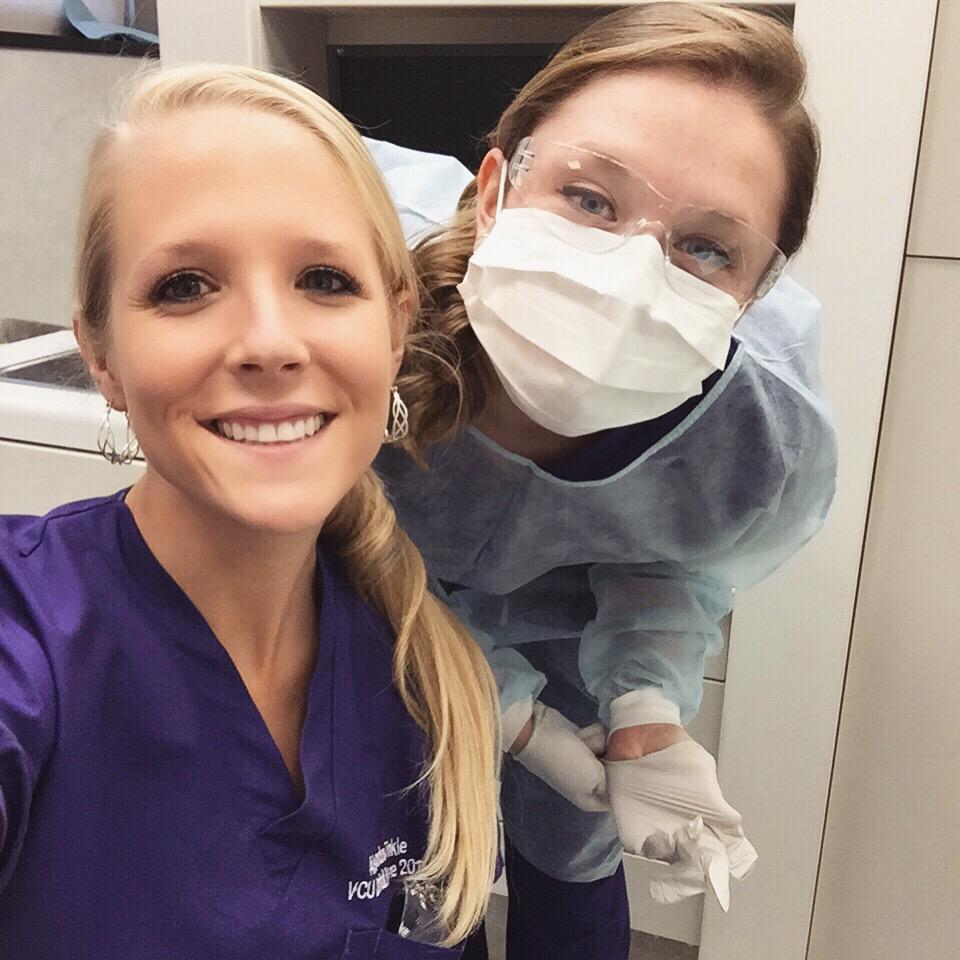 alextrinkle's tweet photo. We're gonna be master dental hygienists in no time! 😷 @vicctoriasecret #firstclinic http://t.co/f9KMgiCTab