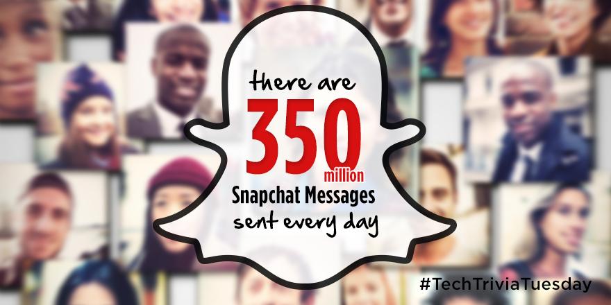 ForcepointSec's tweet image. Have you ever wondered how many Snapchat messages are sent every day? #TechTriviaTuesday