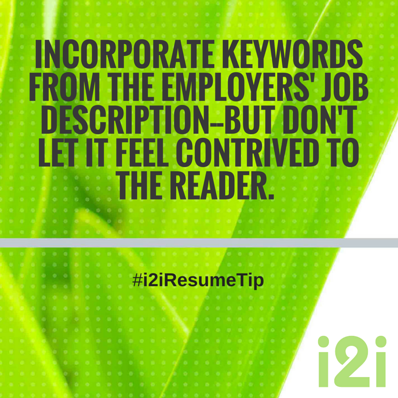 i2iworkforce's tweet photo. #i2iResumeTip: Alter your resume and cover letter to each specific job you are applying for #resumetips #i2iWorkforce http://t.co/b1SQmeX3b4