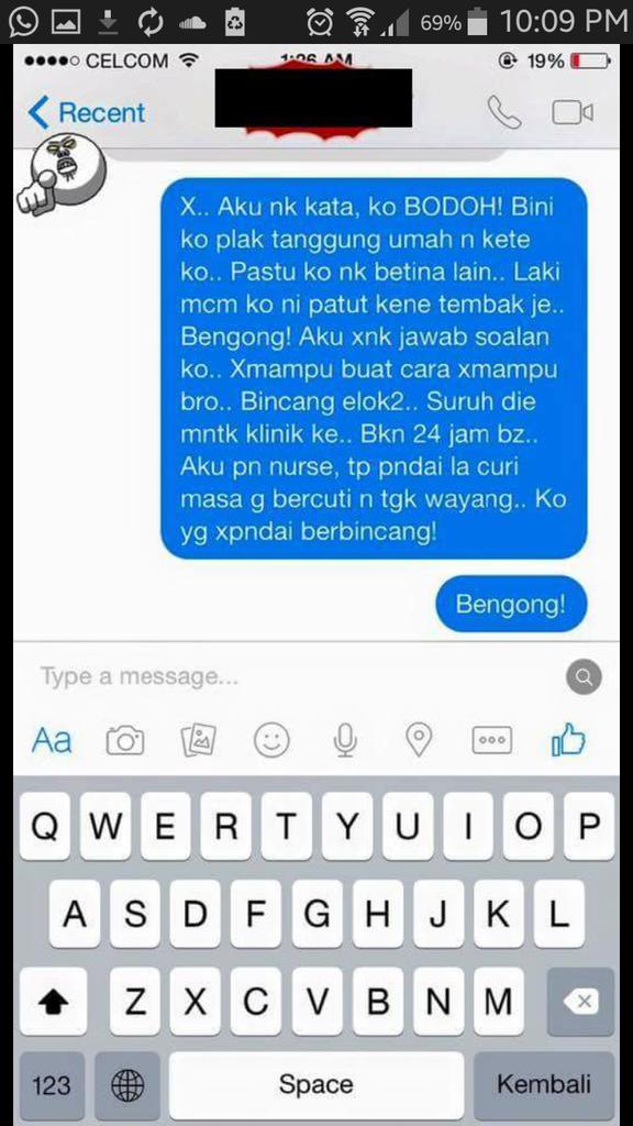 norreen143's tweet photo. Ni bukan kategori bodoh, tapi dah boleh consider as guys with itchy dick! Kahwin nak, tolerate taknak. Seriously... http://t.co/JcMByoRpgf
