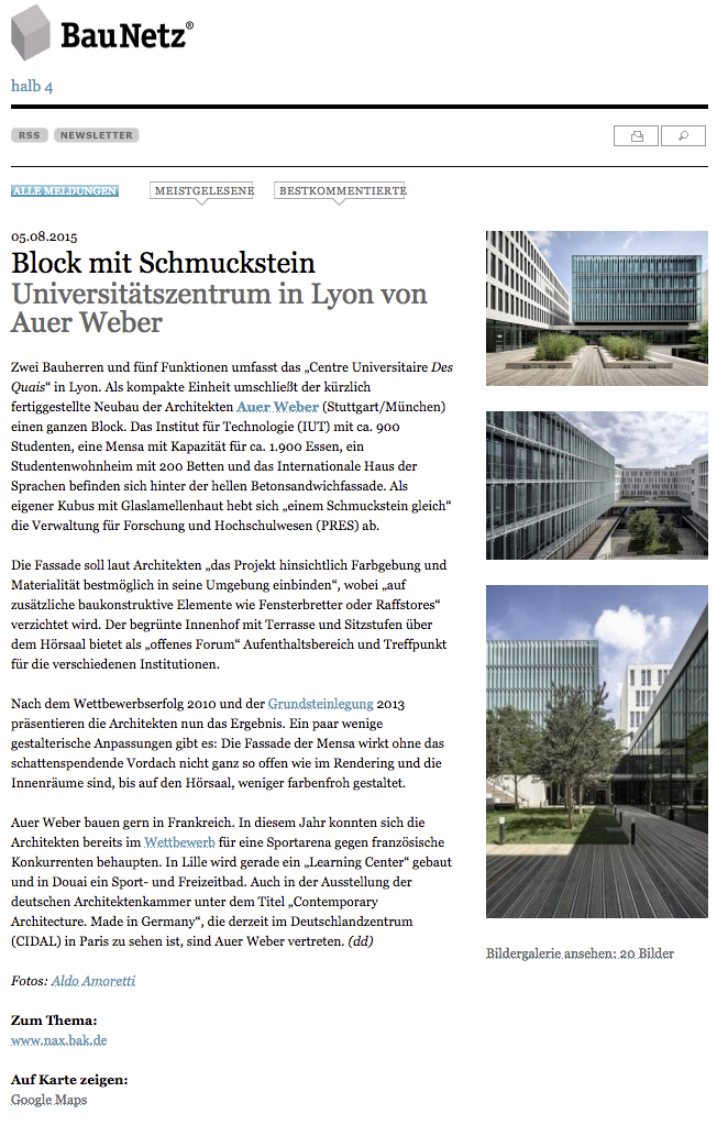 AldoAmoretti's tweet photo. #BauNetz #University #DesQuais #Architects #AuerWeber #ArodieDamien #Photo #AldoAmoretti
http://t.co/DoTlyEw7hM http://t.co/E0njSPc5dJ