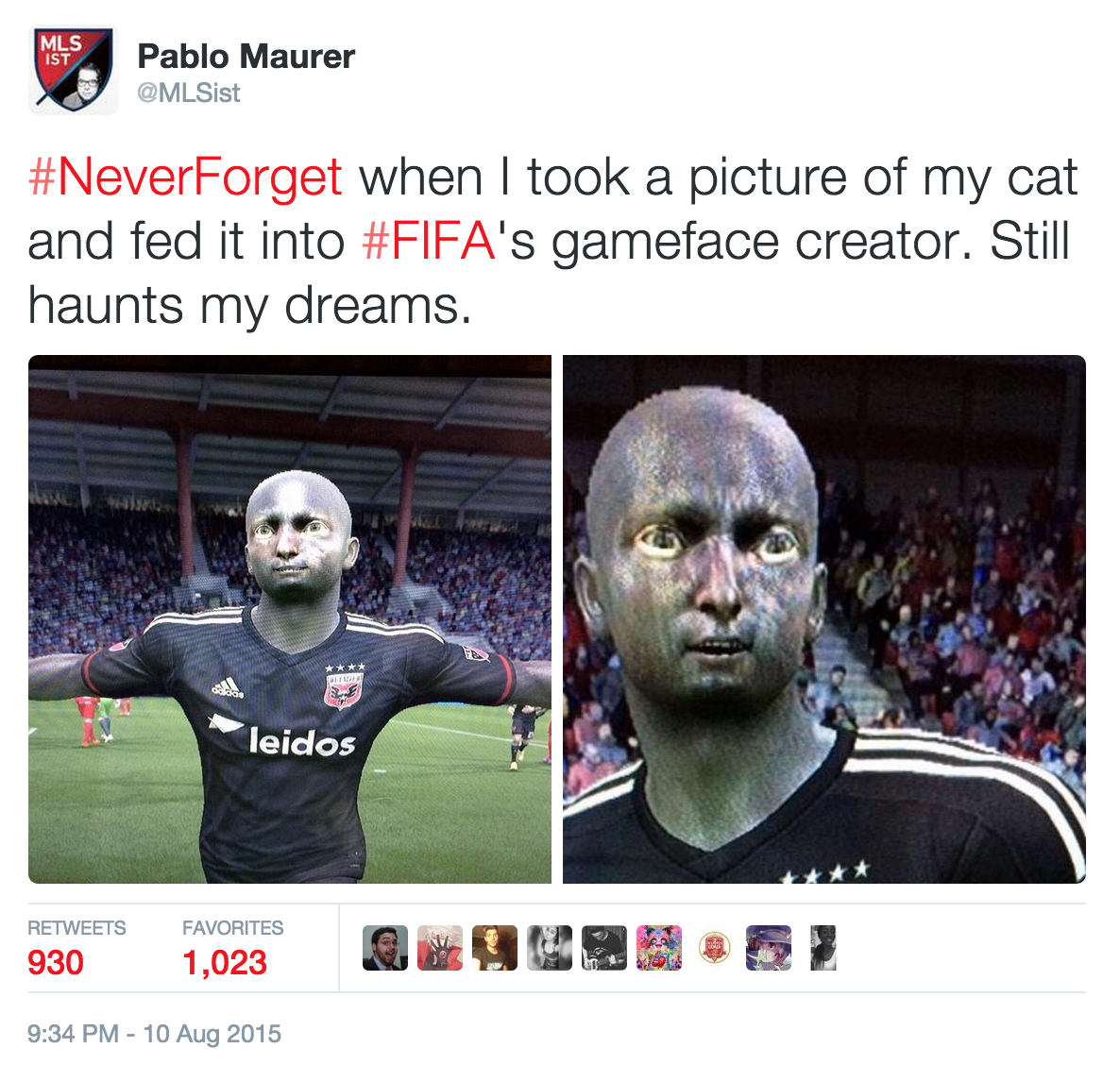 MLSist's tweet photo. Lesson for the day - stop writing actual articles and work more on human-animal #FIFA hybrids. Got it. http://t.co/K7fsGYPyRW