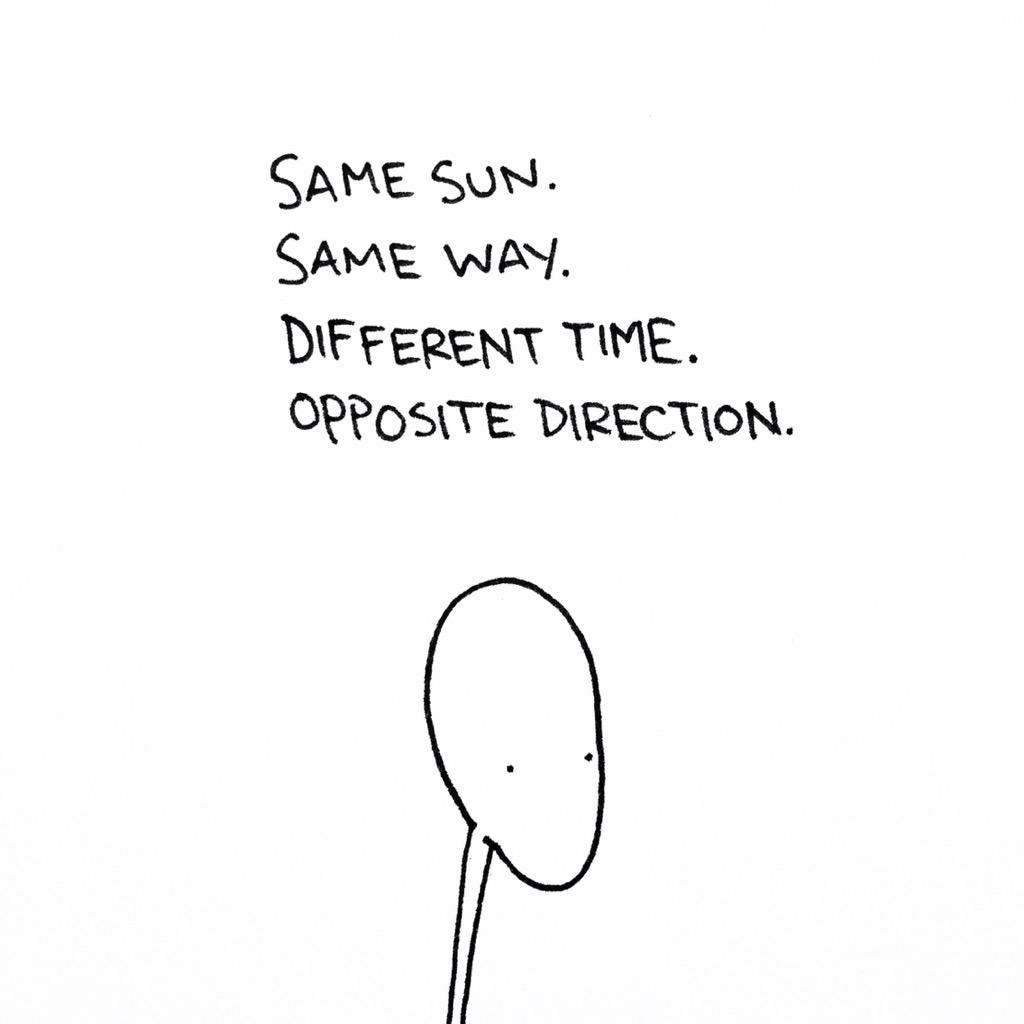 m_falotico_art's tweet image. #sun #way #differenttime #oppositedirection #same #webcomic #comicstrip #cartoon #illustration #prose #plorpthoughts