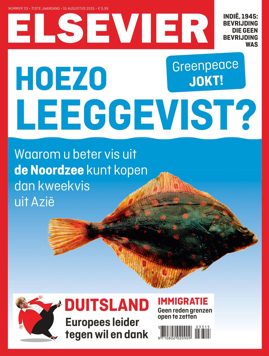 Morgen in de kiosk: #Greenpeace jokt. En waarom geen Noordzeevis bij de supermarkt en wel vis uit Vietnam?
