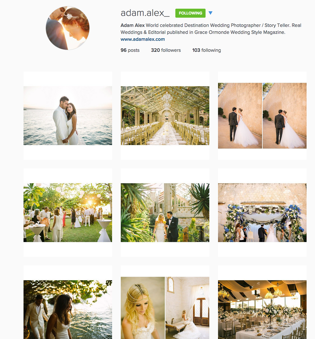 I get proud of my client's accounts, especially when they look this good! instagram.com/adam.alex_/ <a href="/adamaphotog/">Adam Angelides</a>  #SMM