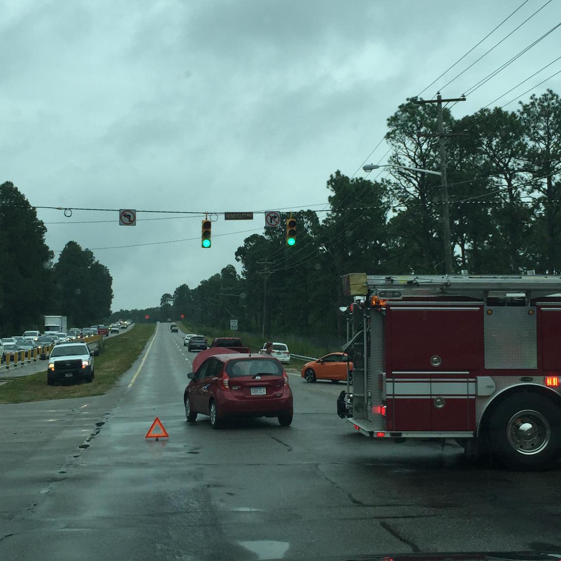 Looks like no injuries and the intersection is clearing. @FtBraggNC