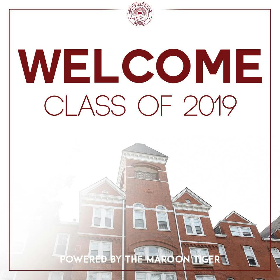 themaroontiger's tweet photo. Welcome to the 'house, c/o '19! You are now officially Men of Morehouse🎊🎉🐯 http://t.co/Oi0cLAaLtJ