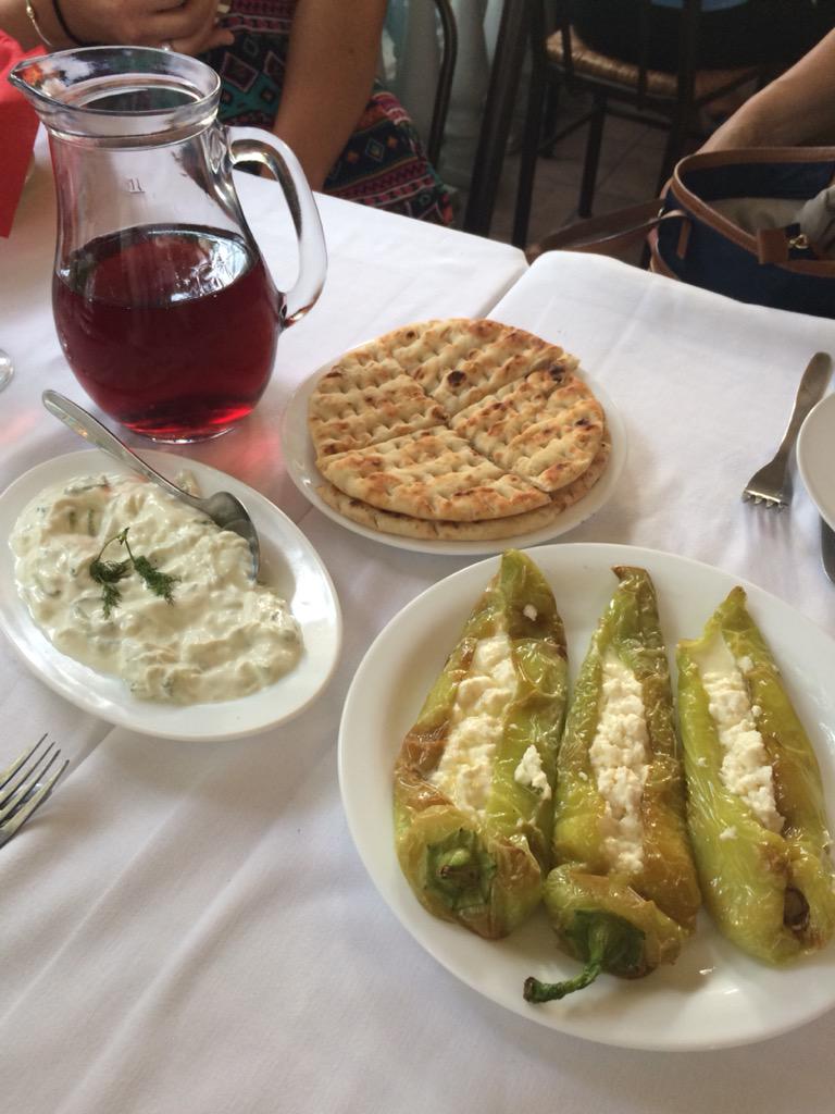 alyssafiore's tweet photo. I will leave Greece with tzatziki running through my veins 😍 http://t.co/NBwaqCqQ2k