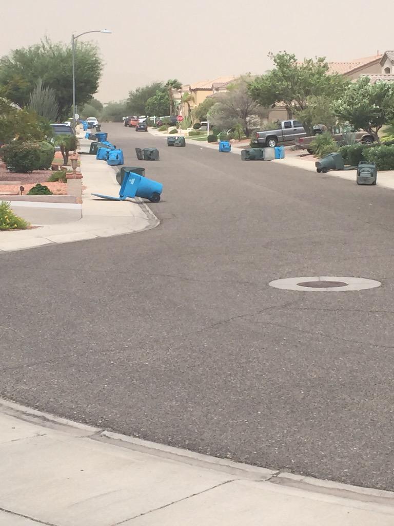 When Arizona has a haboob on trash day 😂😂