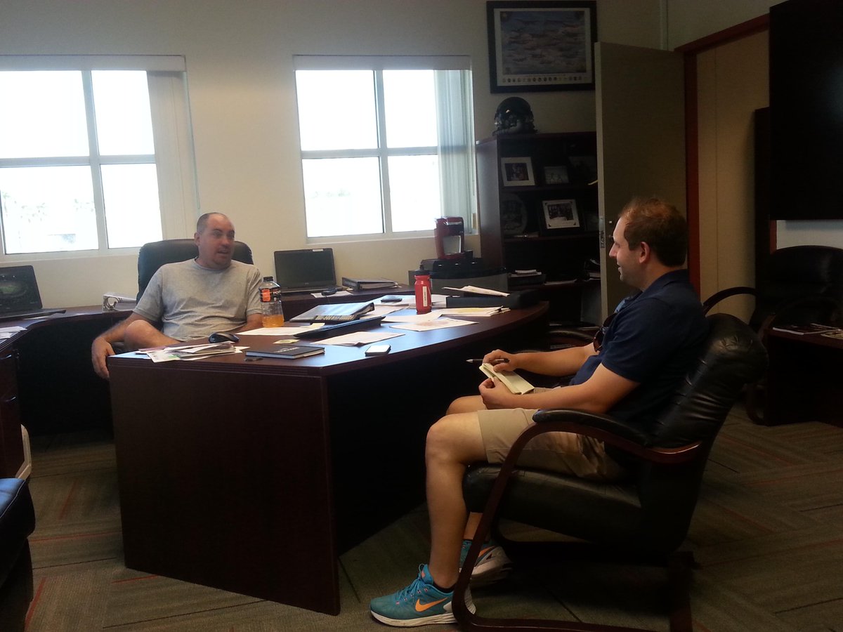UNLVFBSID's tweet photo. More national attention for @unlvfootball   as a reporter meets with @UNLVSanchez for @VICESports. #TheNewEra http://t.co/pruNuAQxk8