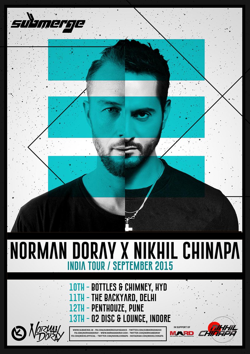 Super stoked to announce <a href="/NormanDoray/">Norman Doray</a> &amp; <a href="/nikhilchinapa/">Nikhil Chinapa</a> will be touring 4 cities in September 2015!! #NormanXNikhil