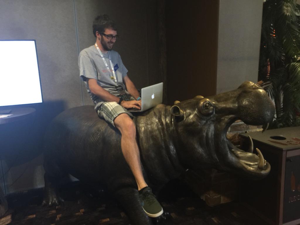 carlschrammel's tweet image. Coding safari at #ThatConference #SeeBeyondYourIT @skylinetweets