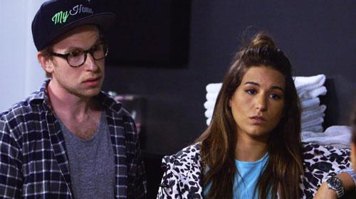 Adam and Lara are not feeling this conversation right now. #HollywoodCycle