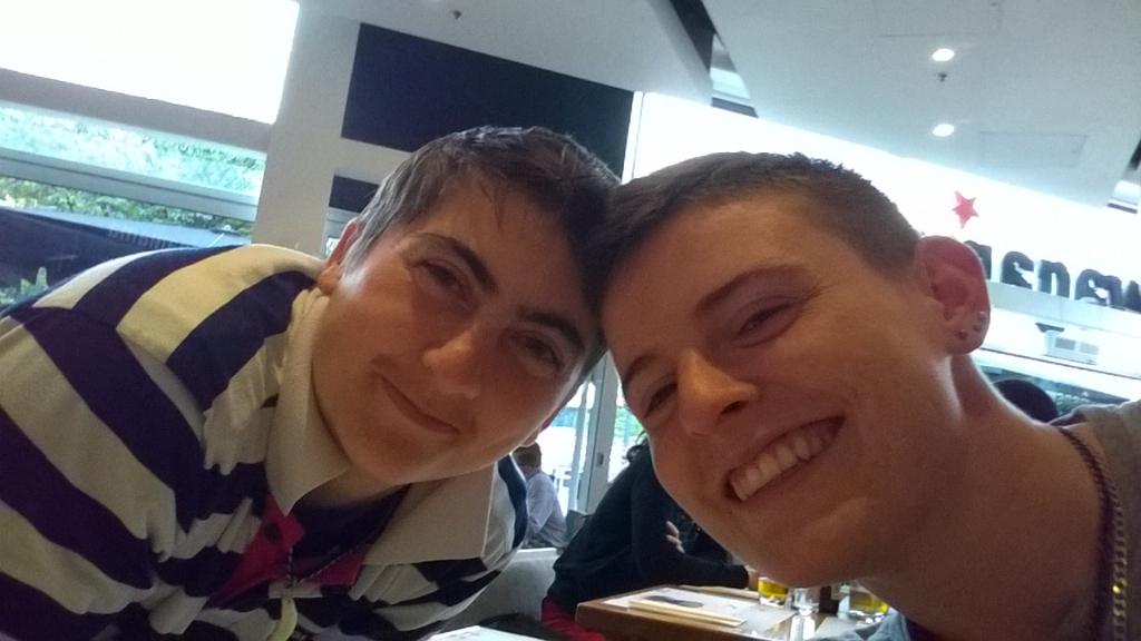 Parker_1996's tweet photo. Date night at Wagamama's with my girl @CastleTitch1984 followed by Up at the O2!! #LGBT #Love #FTM http://t.co/CB9xqmUsDU