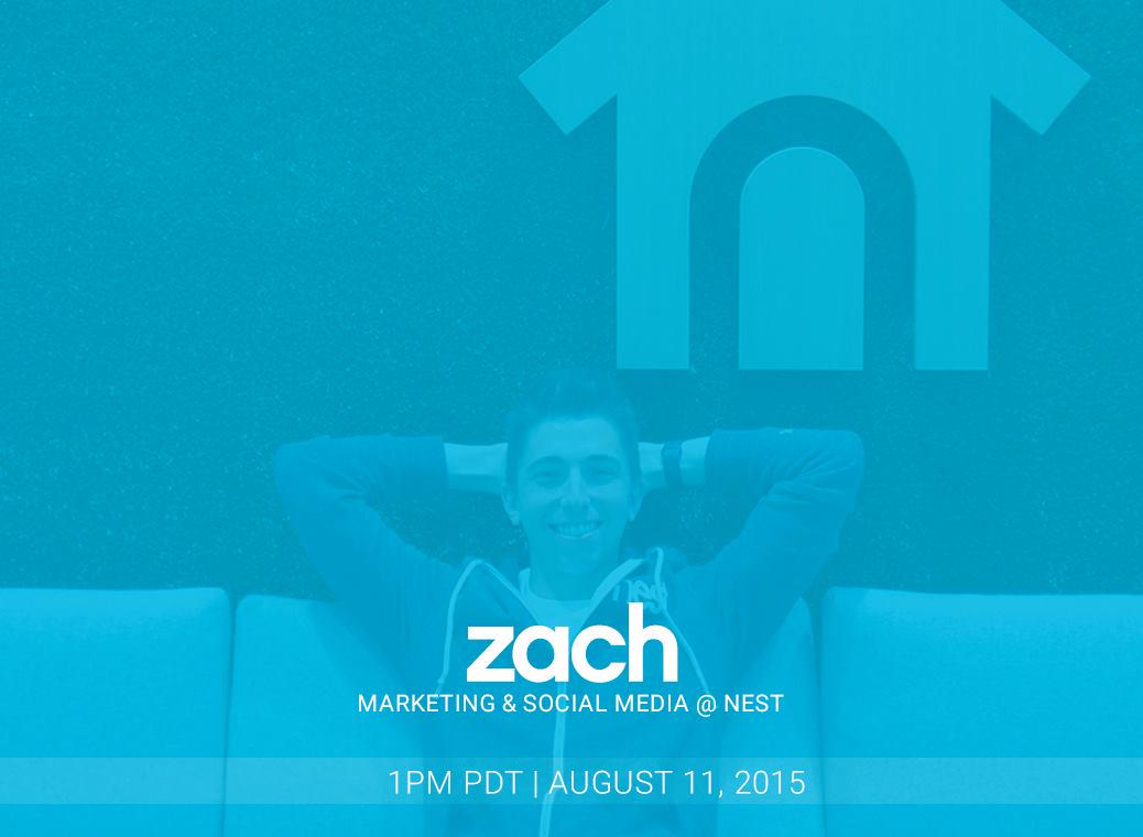 AMA with Zachary​, a marketing intern at Nest is happening at 1 PM PDT

Stay Tuned Here: facebook.com/events/4679643…