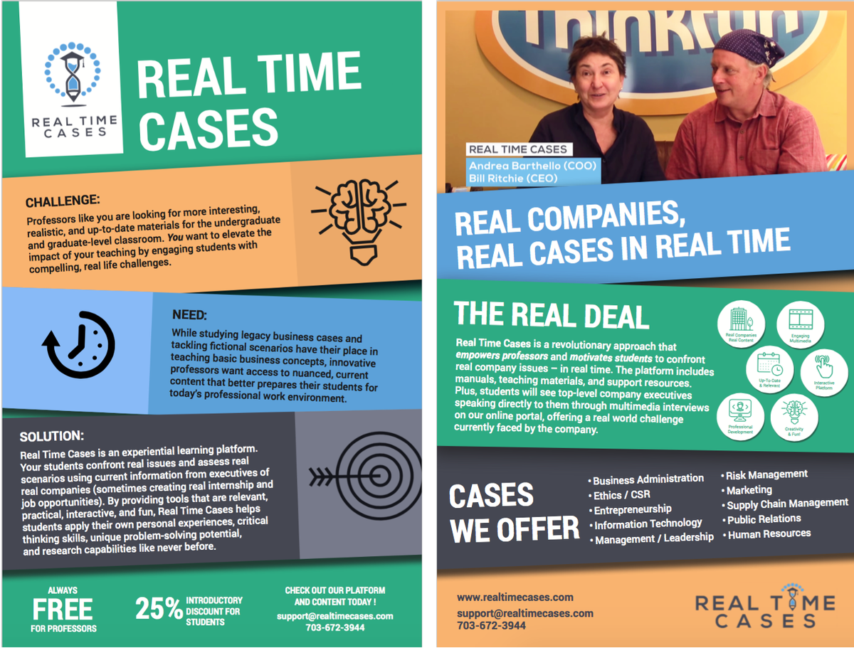 RTCases's tweet image. We hope everyone's enjoying the last day of #AOM2015! There's still time to learn more. #RealCompanies #RealCases!