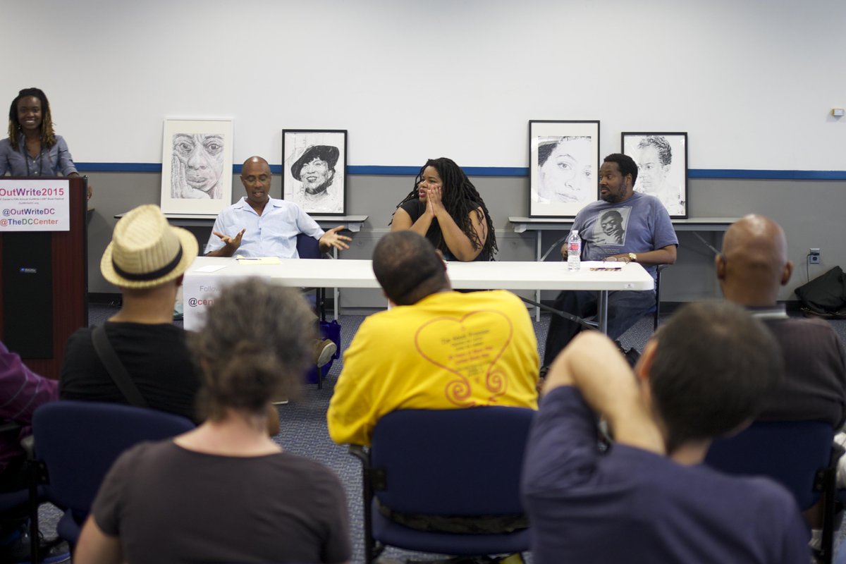 OutWriteDC's tweet photo. #OutWrite2015 Writers' Forum: Black Queer Identity &amp; the Written Word
Photos:@TeamRayceen photographer @realronjunior http://t.co/rE3fSyi6X0