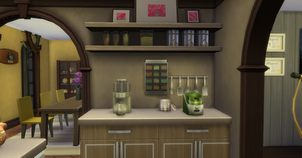 ButtonGinger's tweet photo. Here's a few shots of my updated kitchen. I love these new objects! #coolkitchenstuff #thesims4 http://t.co/eMxKlOnkDQ