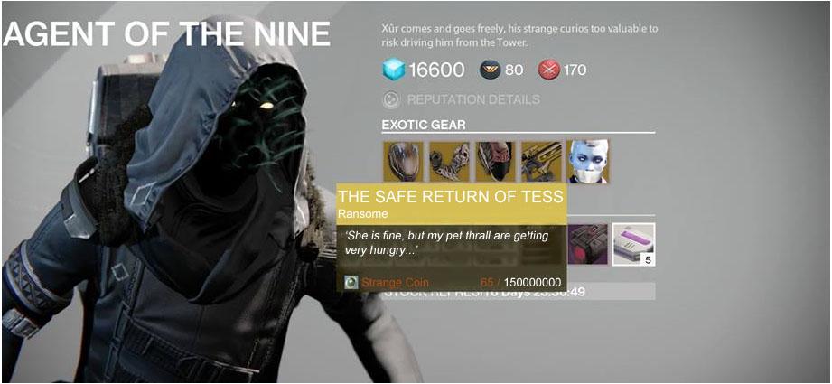 TheIronBanter's tweet photo. Xur's inventory has been leaked for Friday 08/14/2015 #Destiny http://t.co/3hueHGV9UR