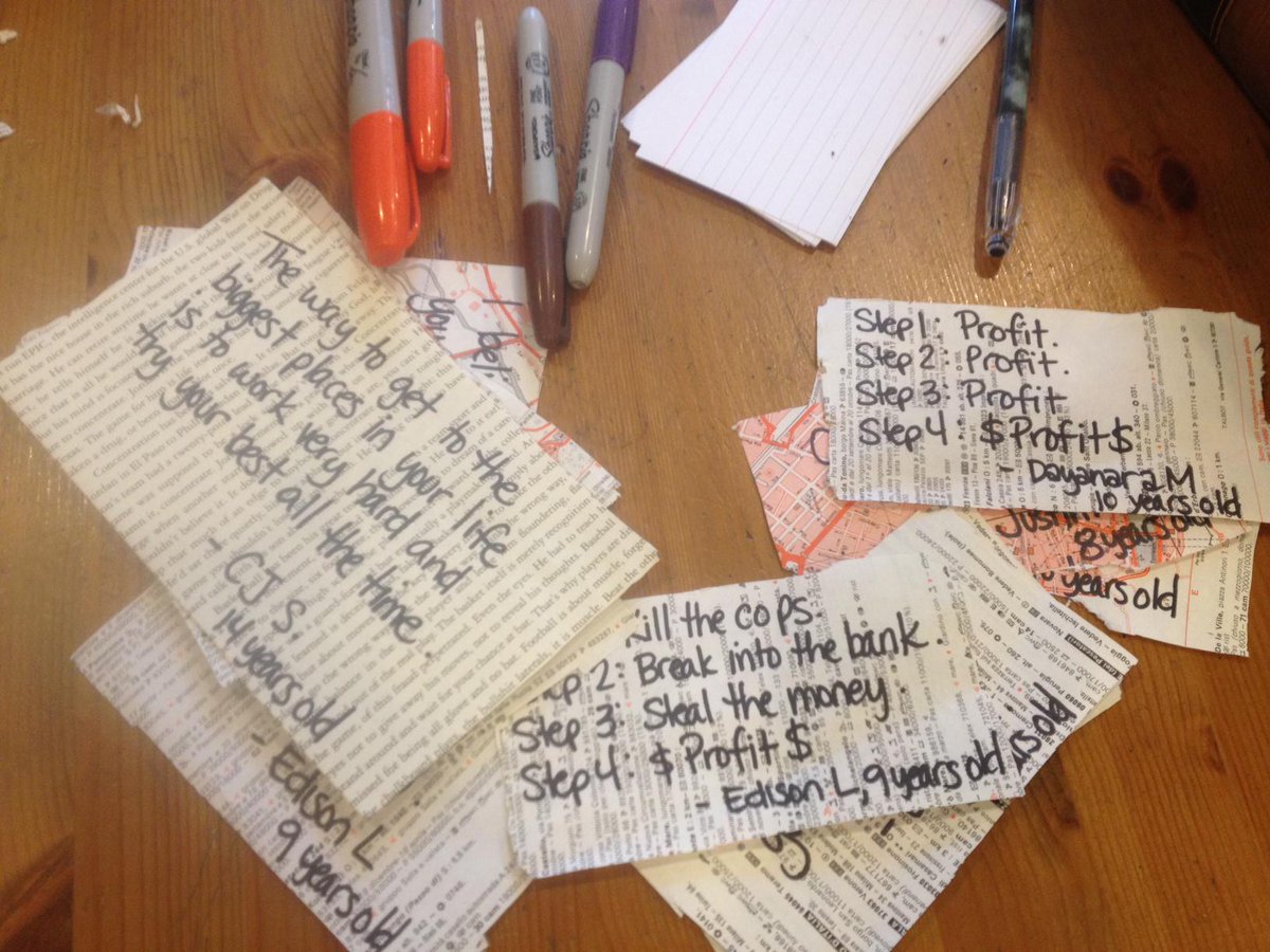 BSSco's tweet photo. Our fabulous volunteer Miles found us a vending machine and the #826nyc kids have been writing super fortunes! http://t.co/7M4Hvic5MO