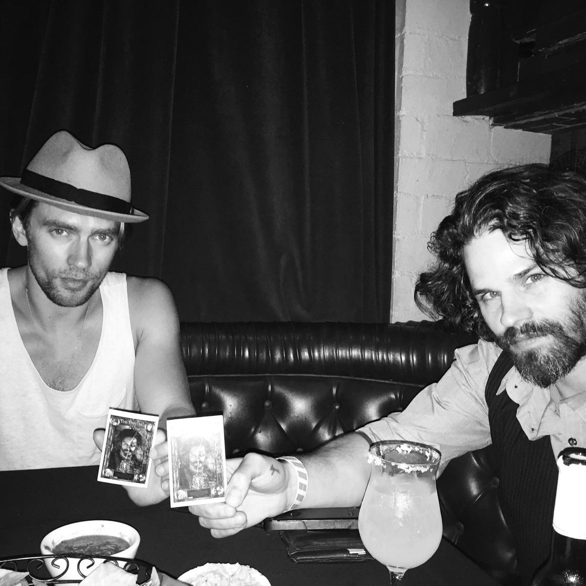 robertdrothbard's tweet photo. Couple of hipsters #thepainting #robertmollohan #thecaleblane #manmovies http://t.co/yMrAGi74pN