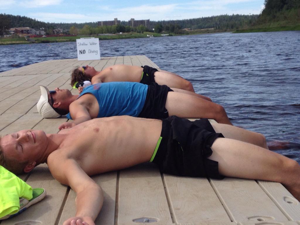 TeamToba's tweet photo. Beach volleyball boys with a little down time before they board the plane home. #2015WCSG http://t.co/ZODFAj6AYH