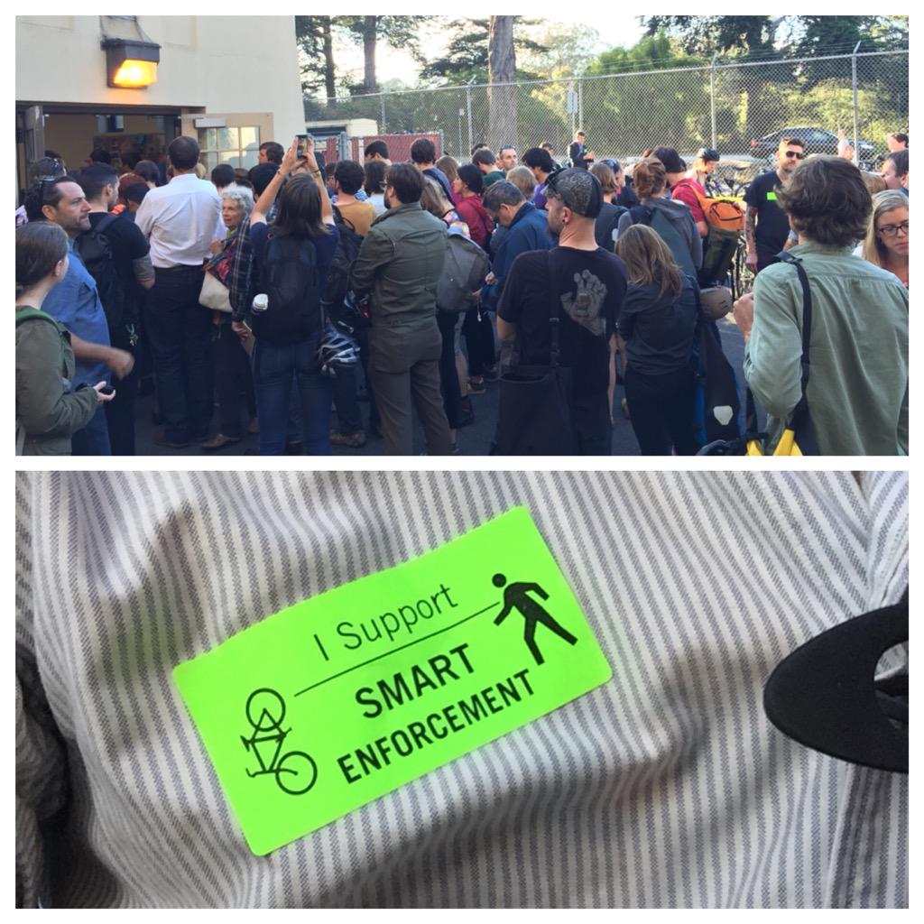StanParkford's tweet image. We&apos;re waiting outside @SFPDPark to tell John Sanford that we want #SmartEnforcement! #legalizebicycling #bike @sfbike