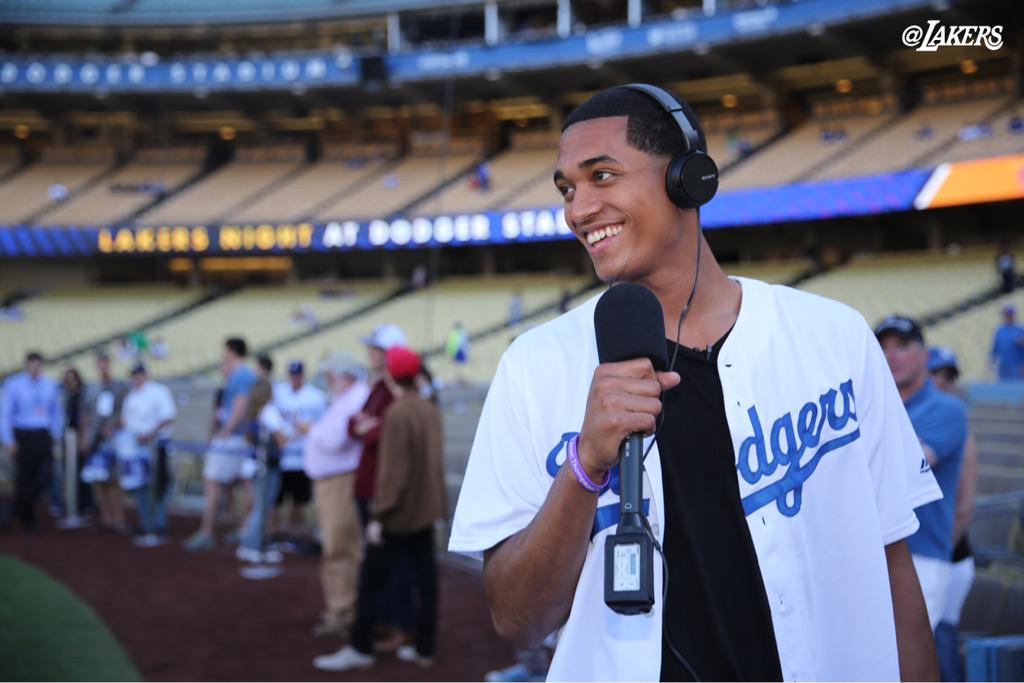 Lakers's tweet image. JC's first @MLB game