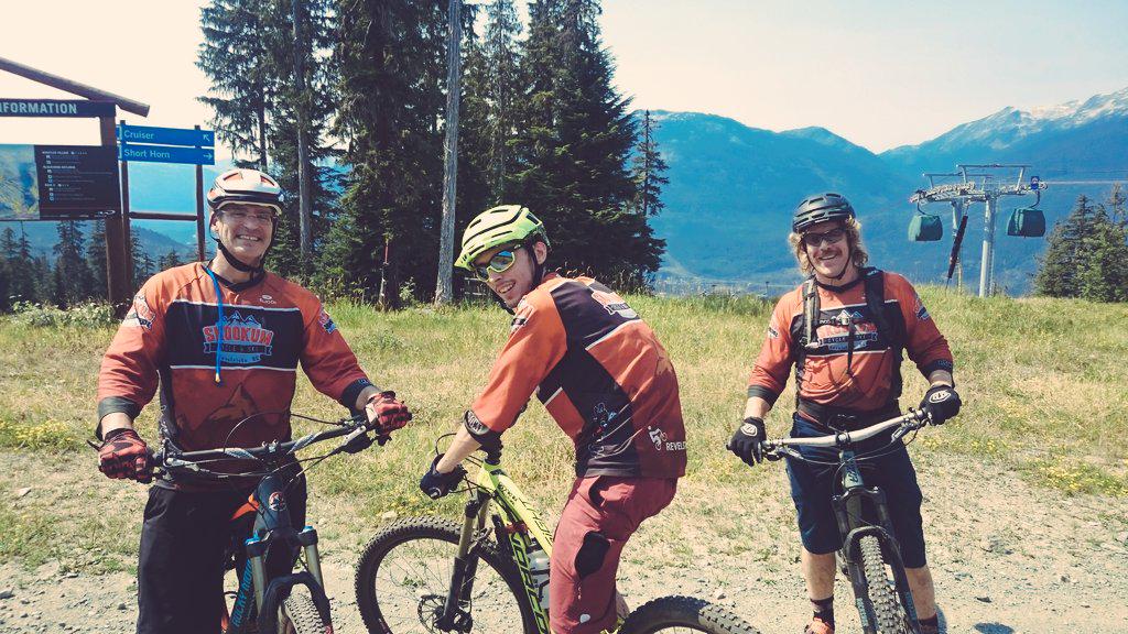Revy crew at Whistler today. Thanks <a href="/smithoptics/">SMITH</a> for the great ride! #OnceUponAhellofatime