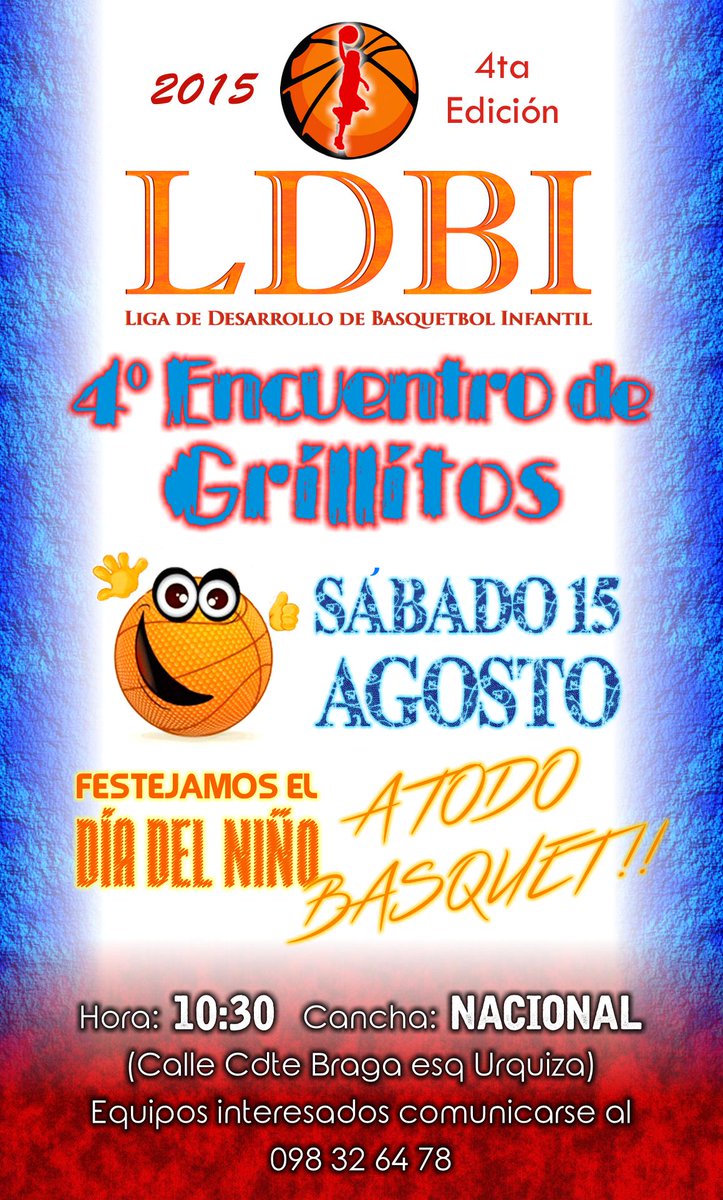 4º ENCUENTRO de GRILLITOS de la LIGA DE DESARROLLO DE BASQUETBOL INFANTIL. Festejando el Día del Niño a todo Basquet!