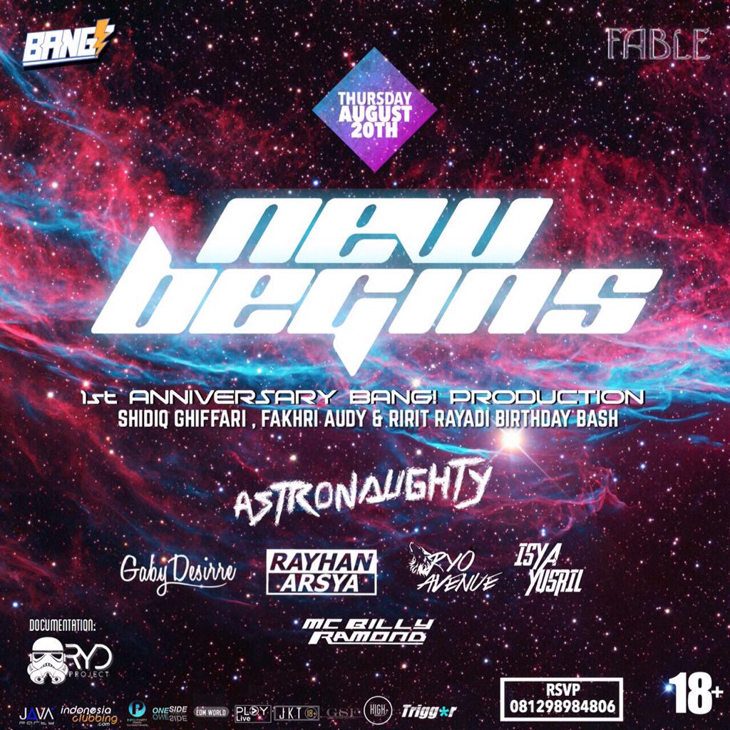 @event_geek 20/08/15 "NEW BEGINS" at <a href="/FABLE_ALLin/">FABLE by ALL IN</a> w/ <a href="/dmustakira/">DMUST/ΛKIRA</a> <a href="/gabydesirre/">Gaby Desirre</a> <a href="/rayhanarsya/">M.Rayhan Arsya Putra</a> <a href="/BillyRamond/">RMND</a>