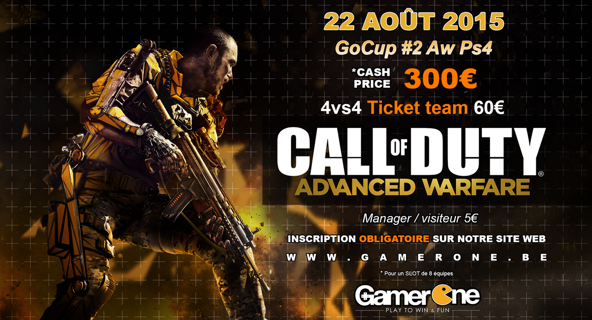 GamerOneMons's tweet photo. GoCup #2 Aw Ps4 | Samedi 22 Août | @PubDecertoPS4 @ESNPS4 @DexertoPS4 @Pub_DexertoPS4 http://t.co/TPHrUpjnIi