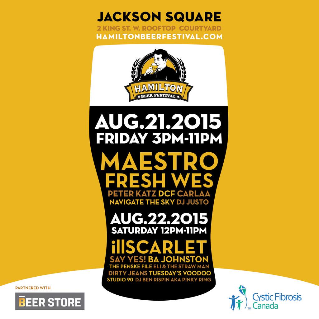 spexontoronto's tweet image. The @HamBeerFestival comes to Jackson Square Aug 21st &amp;amp; 22nd feat. @MaestroFreshWes &amp;amp; @illscarlett. #HamOnt #beer
