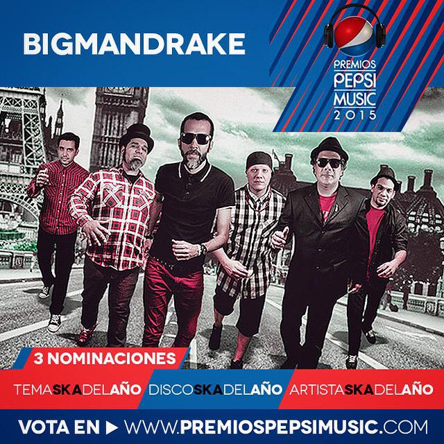 Muy contentos por las nominaciones a los #PremiosPepsiMusic ! Los invitamos a Votar en premiospepsimusic.com