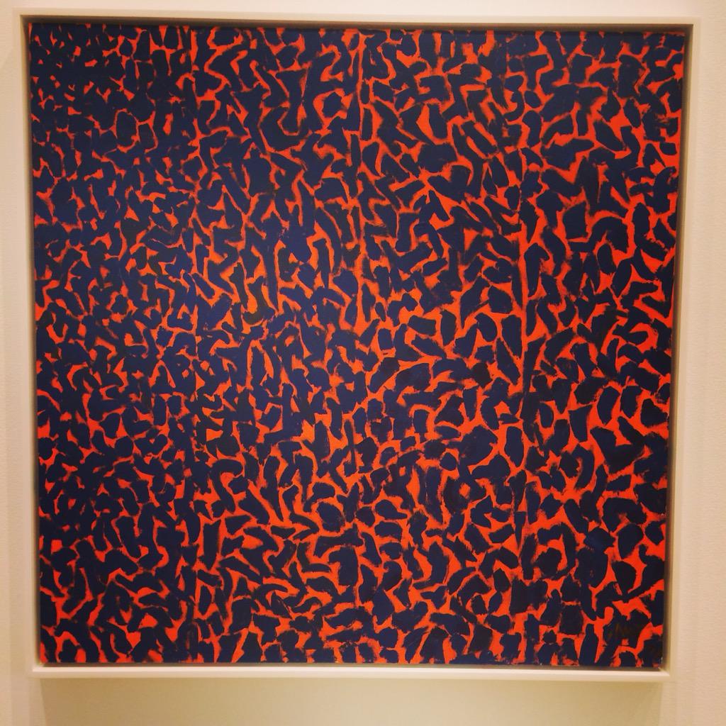 leah_dickerman's tweet photo. Two colors, equal weight. Our new Alma Thomas, Fiery Sunset 1973. @MuseumModernArt http://t.co/o0pjzCb5qb