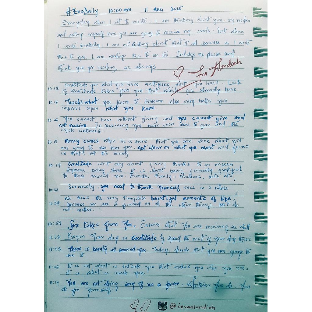 EvaAlordiah's tweet photo. #EvaDaily in my Handwriting. 11 AUG 2015

Share! 💙💙 http://t.co/SQtuLlqF3Q