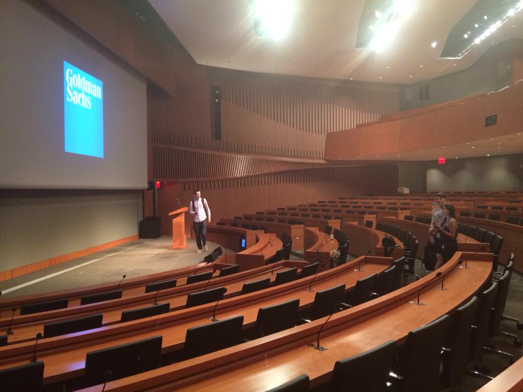 Fanciest <a href="/NYCHTML5/">NYC HTML5</a> ever. Thanks <a href="/GoldmanSachs/">Goldman Sachs</a>! /cc @gerald_inas <a href="/TaylorHakes/">Taylor Hakes</a>