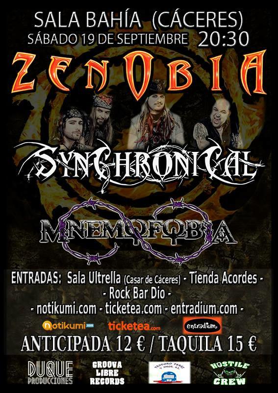 Synchronical's tweet photo. Cartel definitivo y sala definitiva. @Zenobia_oficial @MetalMnemofobia @Synchronical #metal #zenobia #synchronical http://t.co/cp4usFFcHJ
